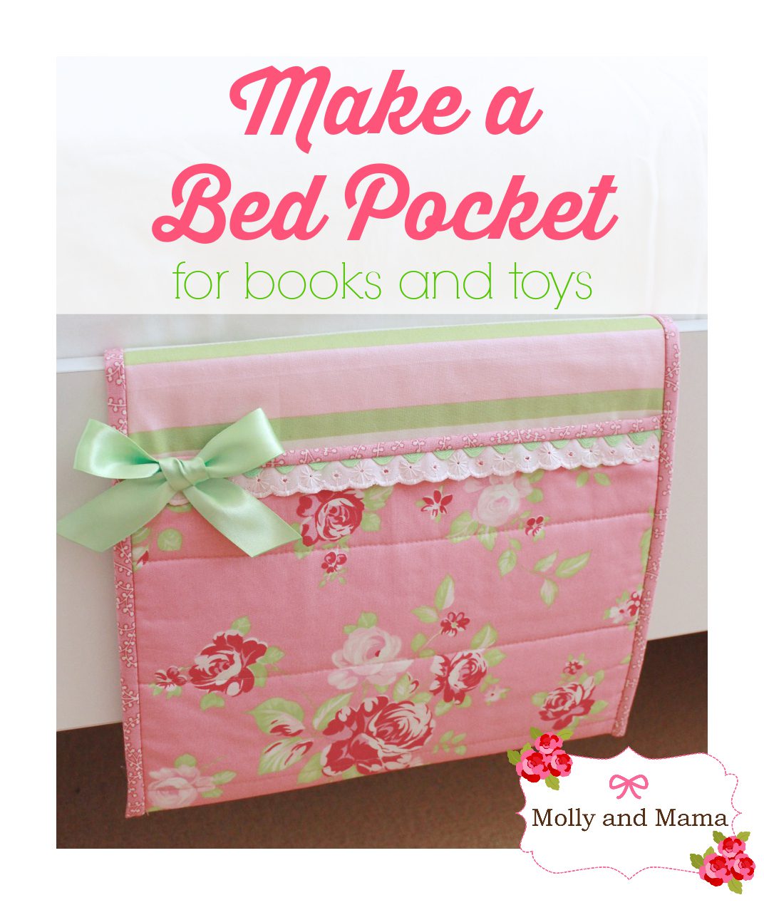 Make a Bed Pocket - a tutorial by Molly and Mama for www.SewMccool.com