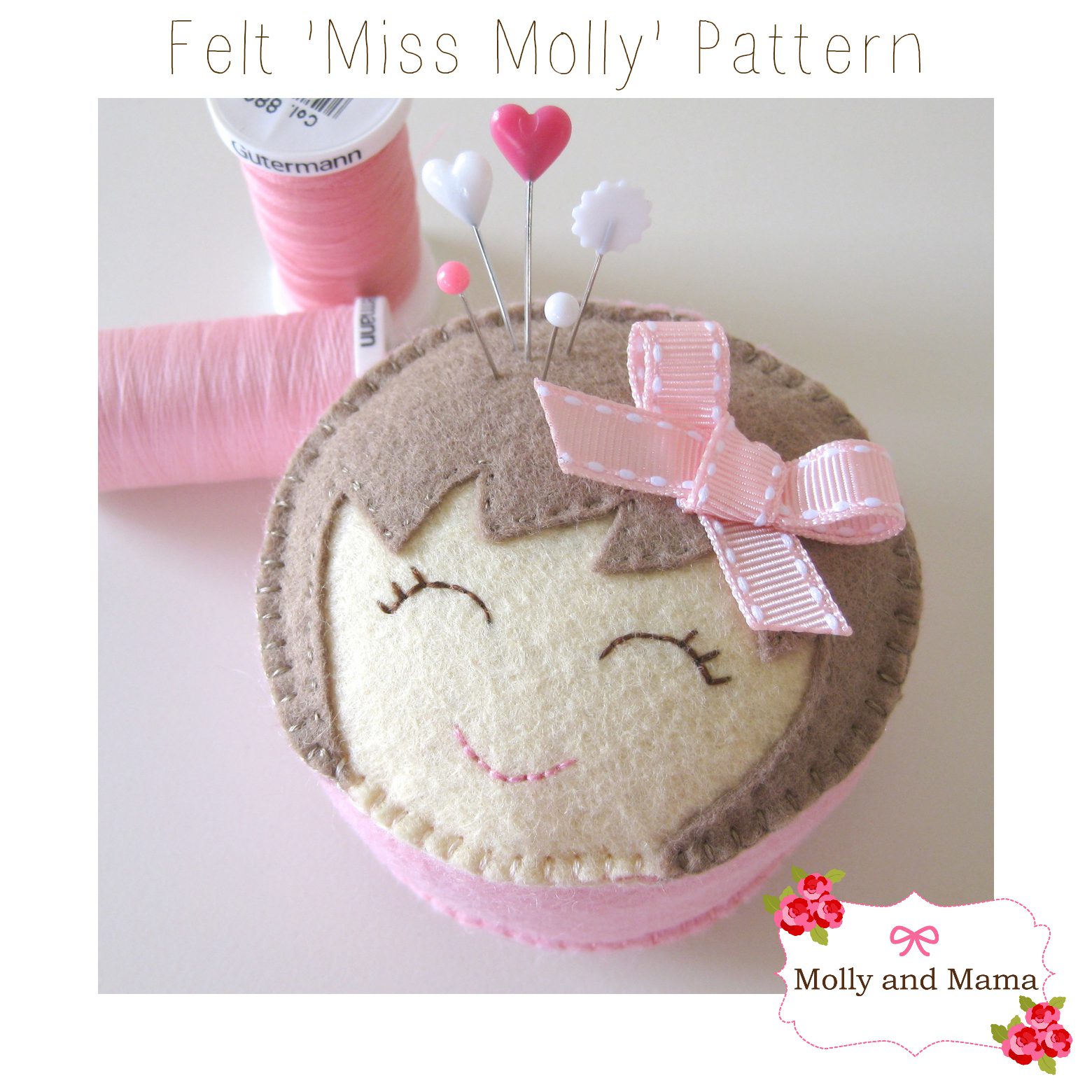 Miss Molly Pin Cushion Pattern by Molly and Mama