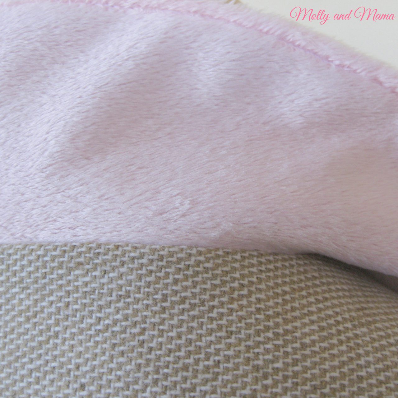 Lining detail on the capelet - pink knit 'minky' and wool suiting