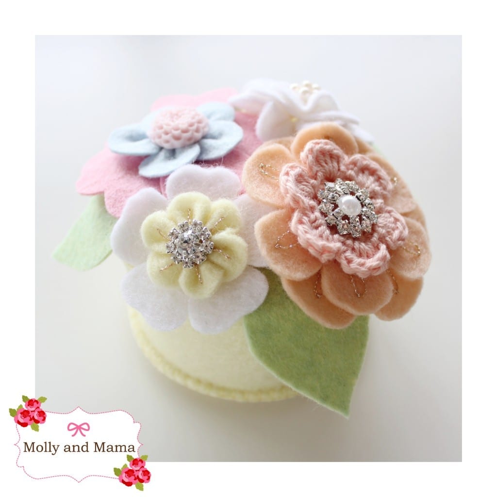 Spring Posy Pin Cushion by Molly and Mama