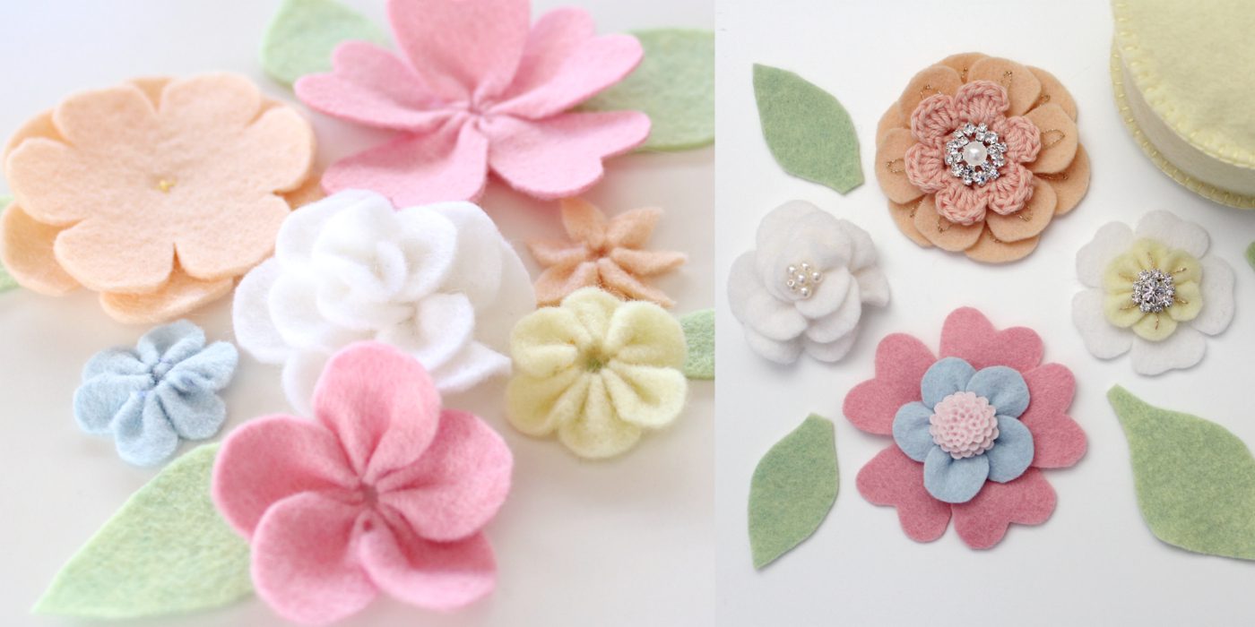 Felt flowers by Molly and Mama