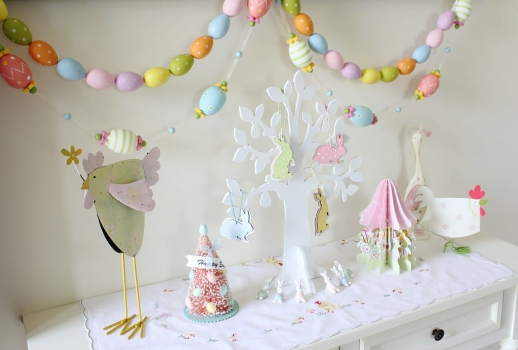 Molly and Mama decorates for Easter 2015