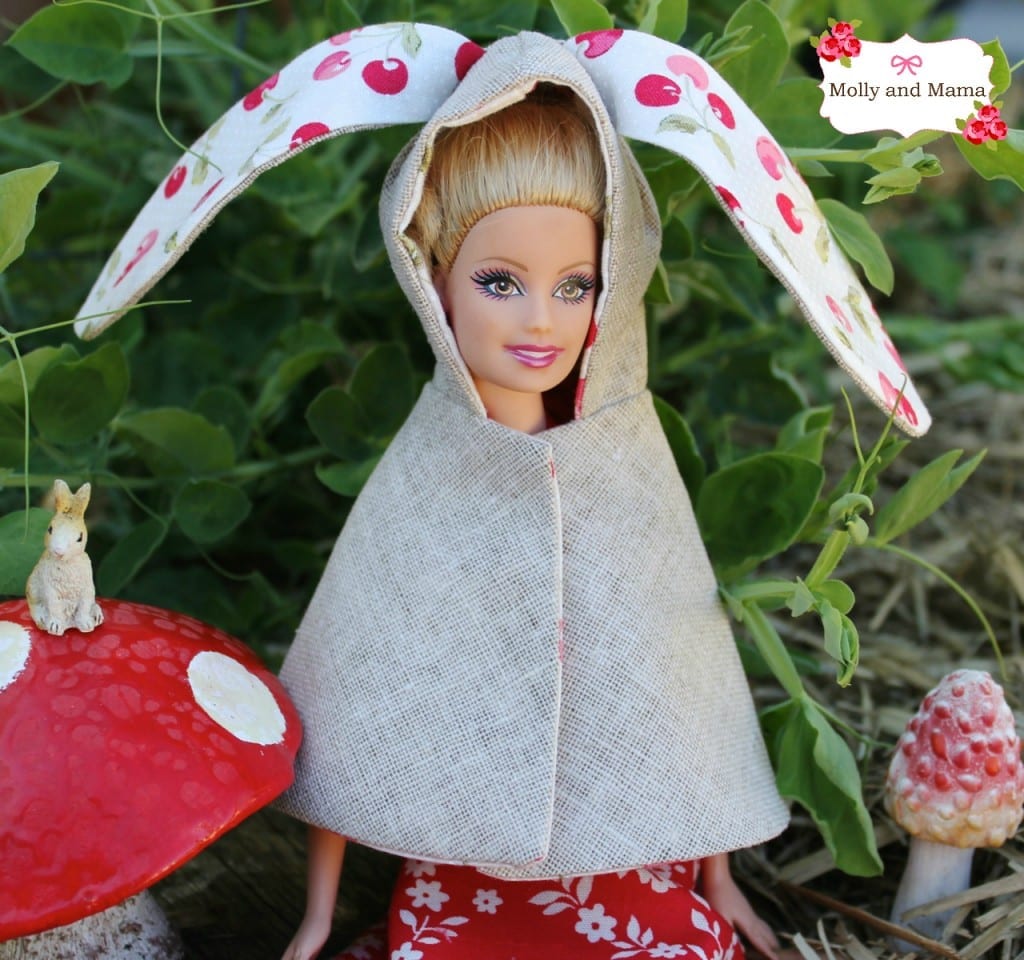 Barbie's bunny cape by Molly and Mama