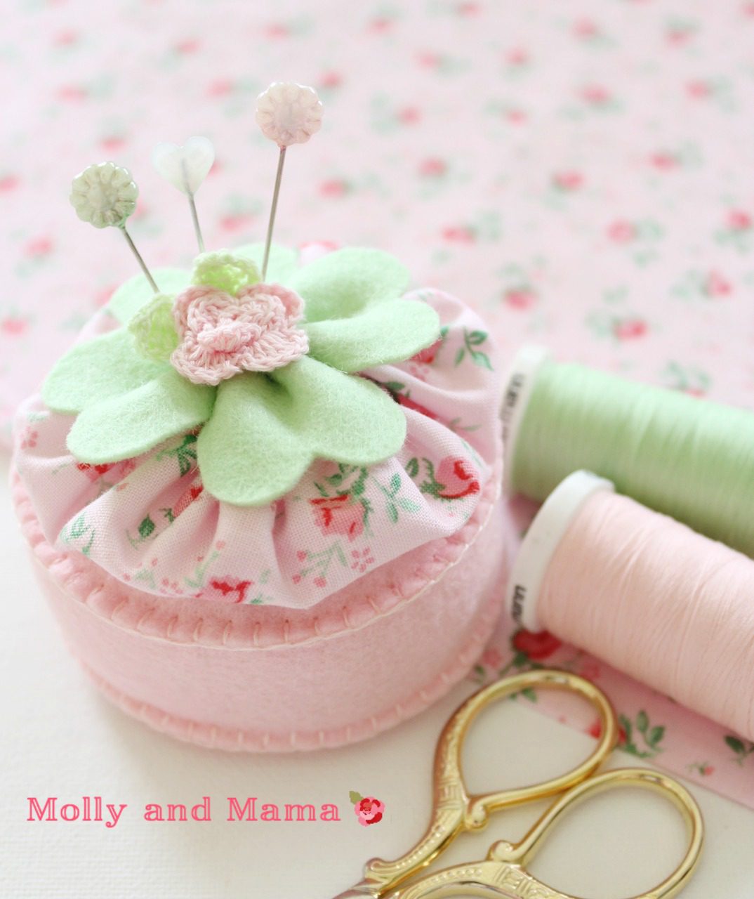 Lucky Pin Cushion by Molly and Mama