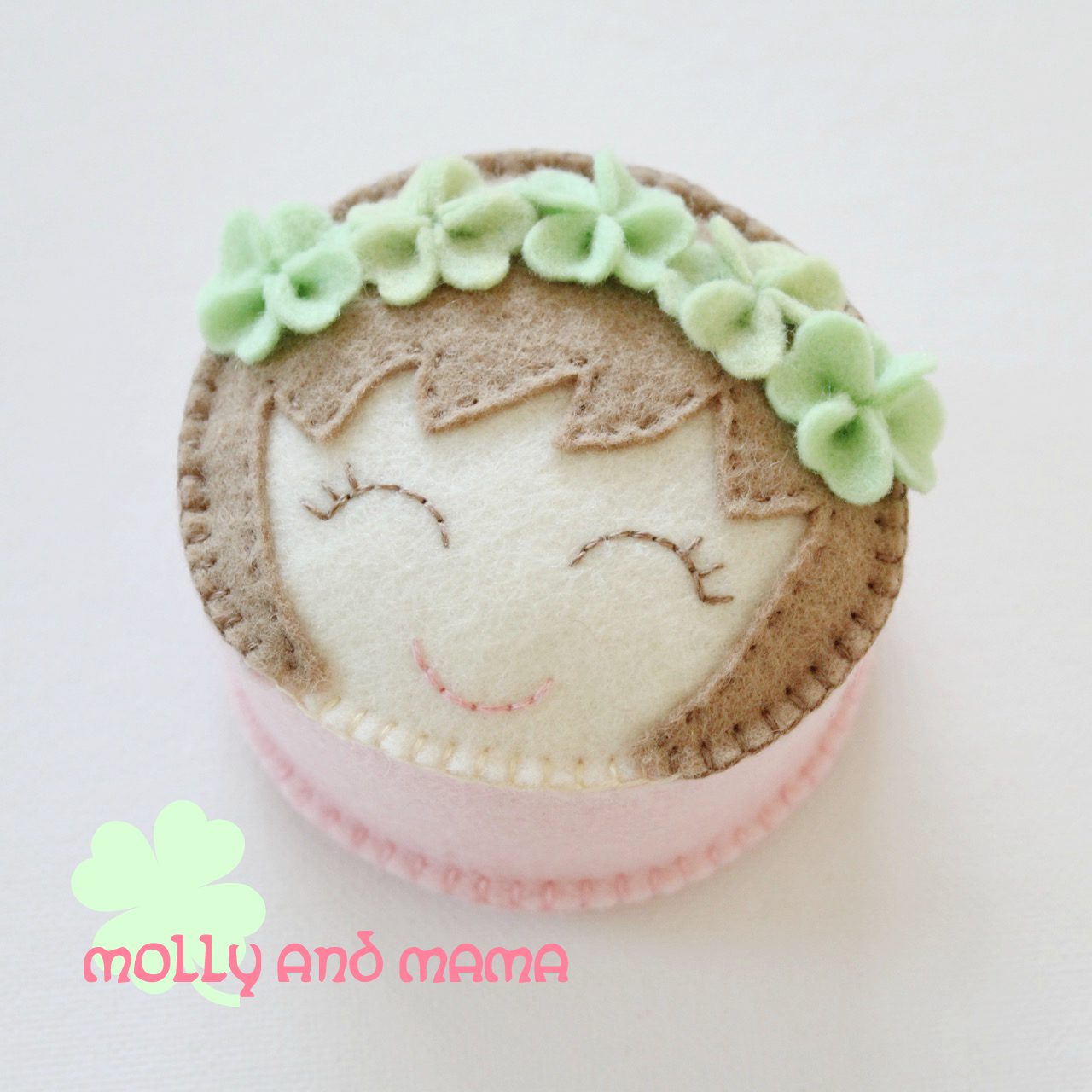Miss Lucky Molly pin cushion by Molly and Mama