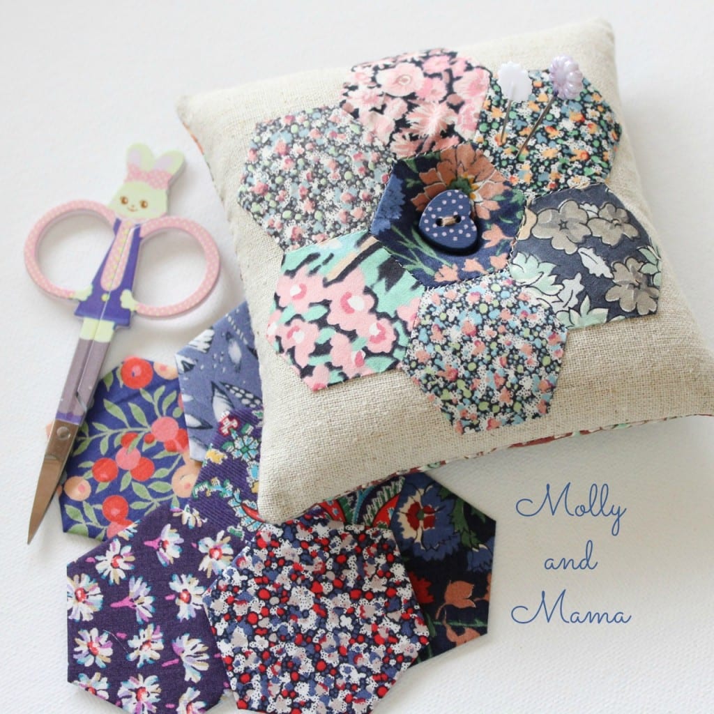 Hexie Pin Cushion by Molly and Mama