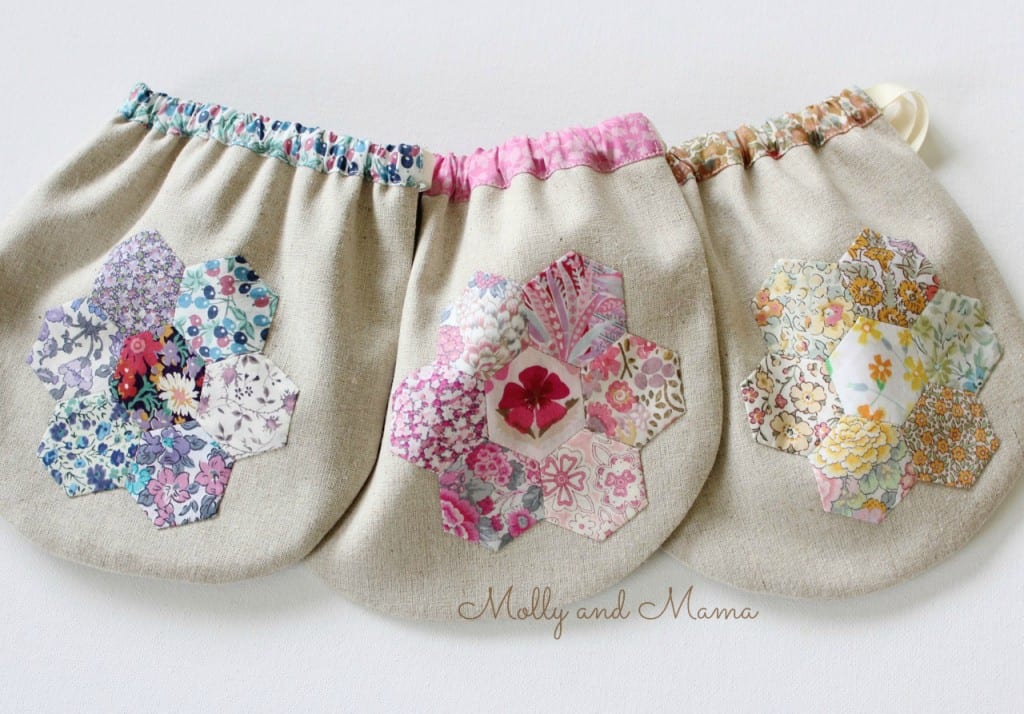 Liberty hexie pouches by Molly and Mama