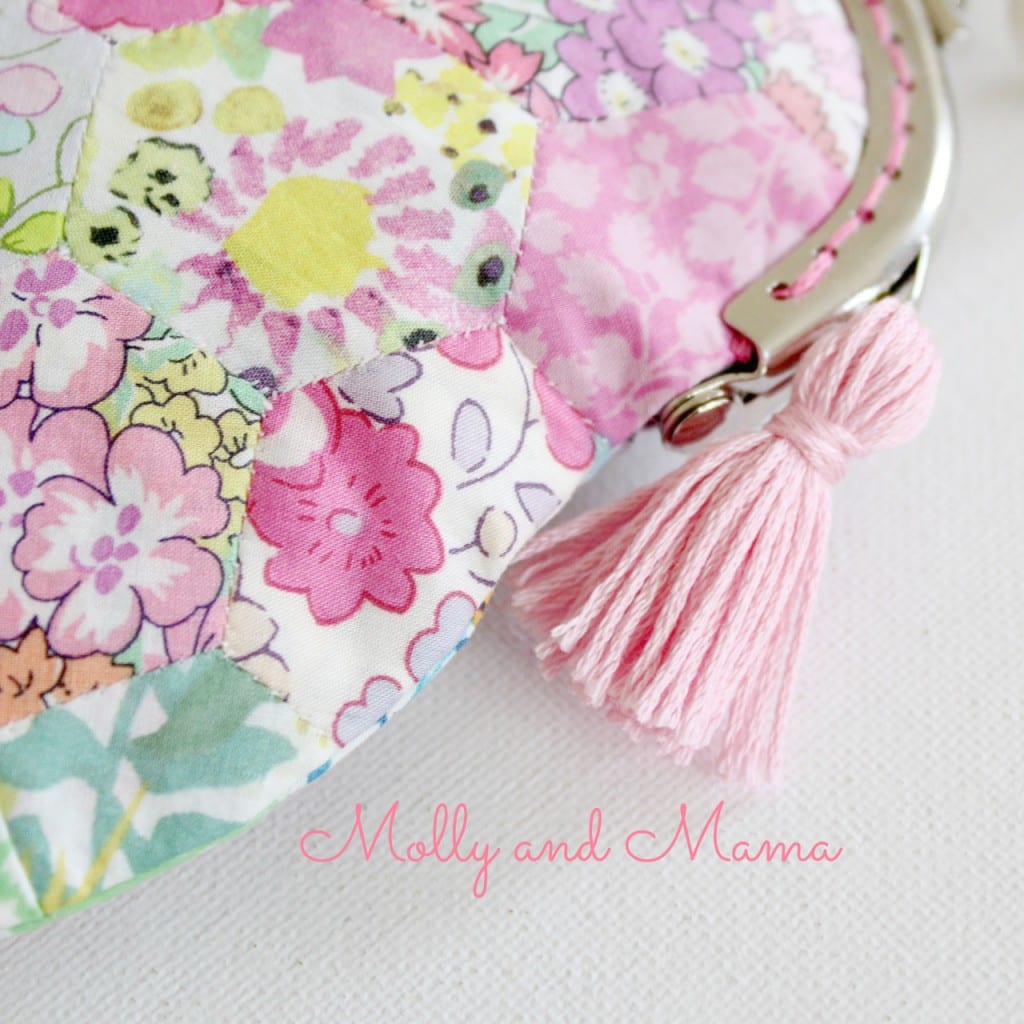 Tassel detail on the pretty penny purse from Molly and Mama