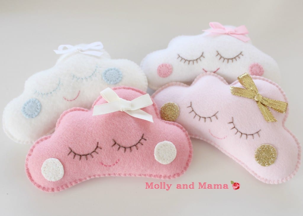 Sleepy Cloud pin cushions by Molly and Mama