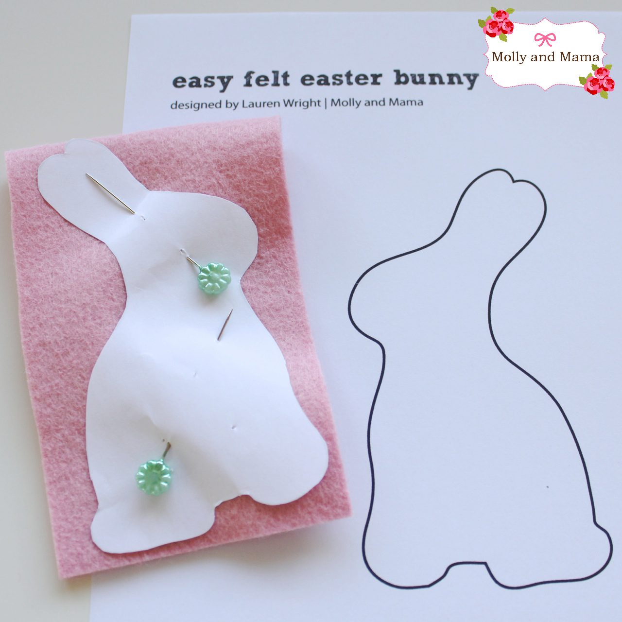 Make An Easy Felt Bunny Molly And Mama