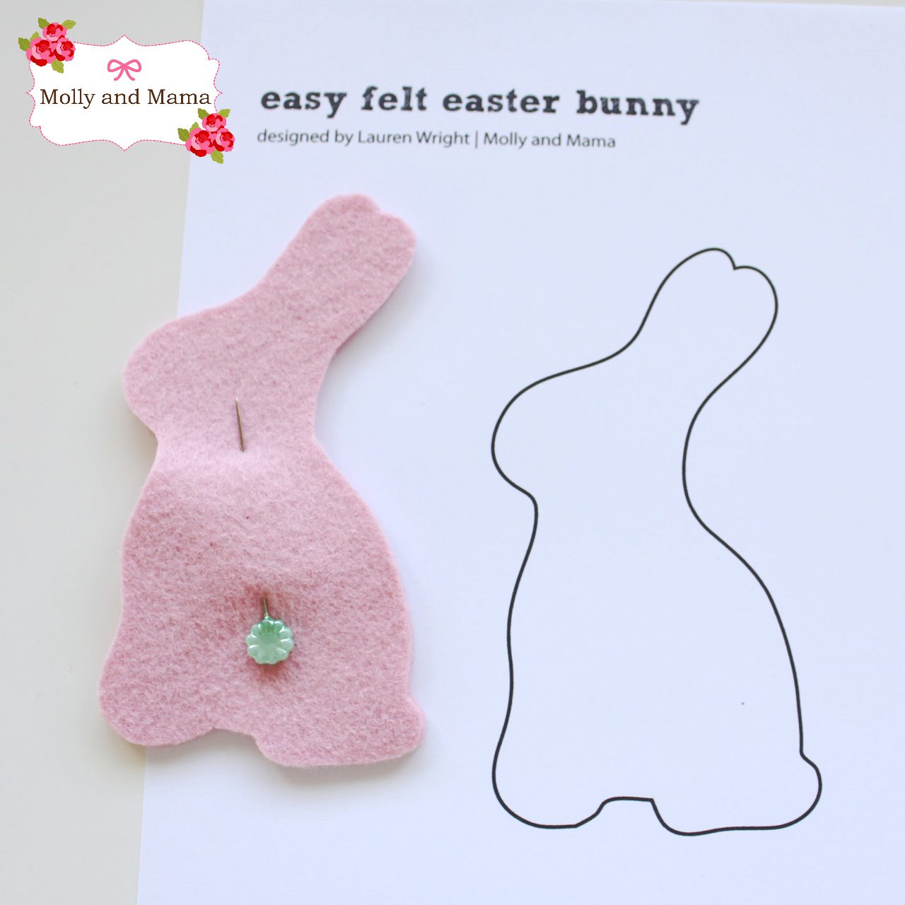 Easy Felt Bunny Tutorial by Molly and Mama 3