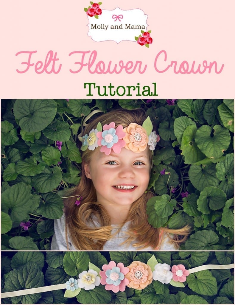 Felt Flower Crown Tutorial for beginners by Molly and Mama