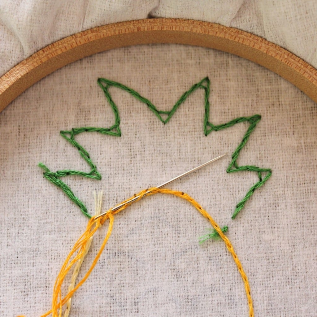 A hoop art project by Molly and Mama