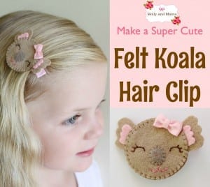 Make a Felt Koala Hair Clip - a Molly and Mama tutorial