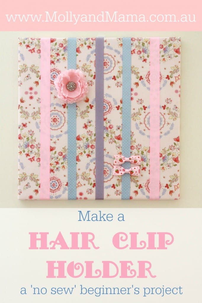 Make a Hair Clip Holder - by Molly and Mama