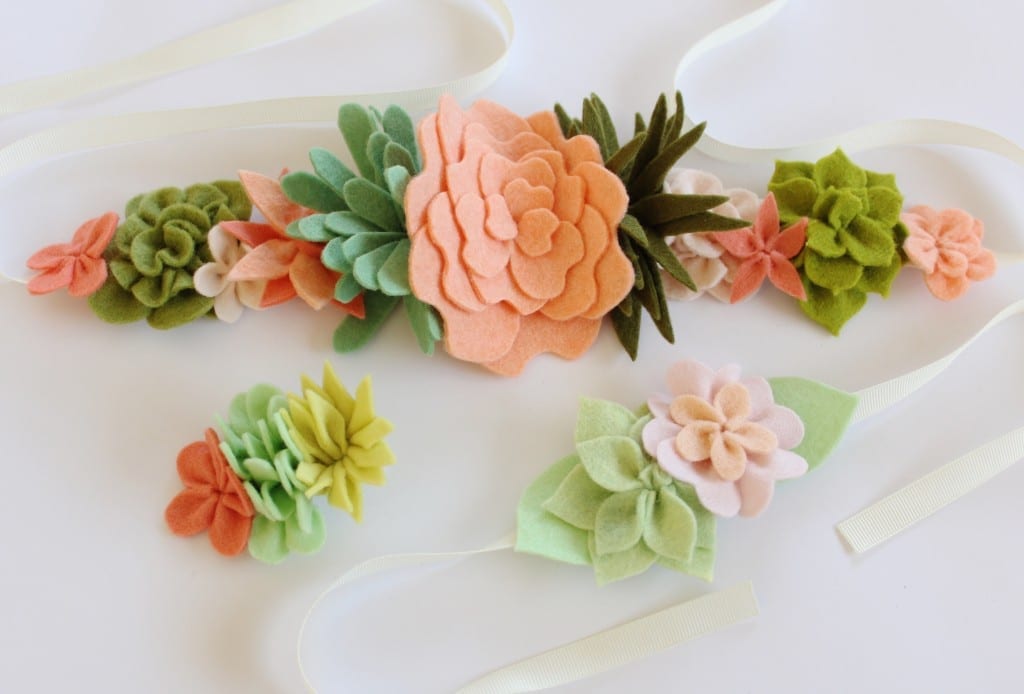 The Coco Flower Crown, Wristlet and Hair Clip by Molly and Mama