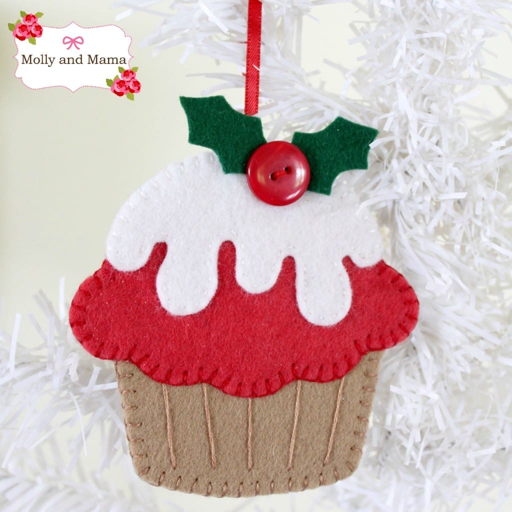 Christmas Cupcake Ornament from Molly and Mama