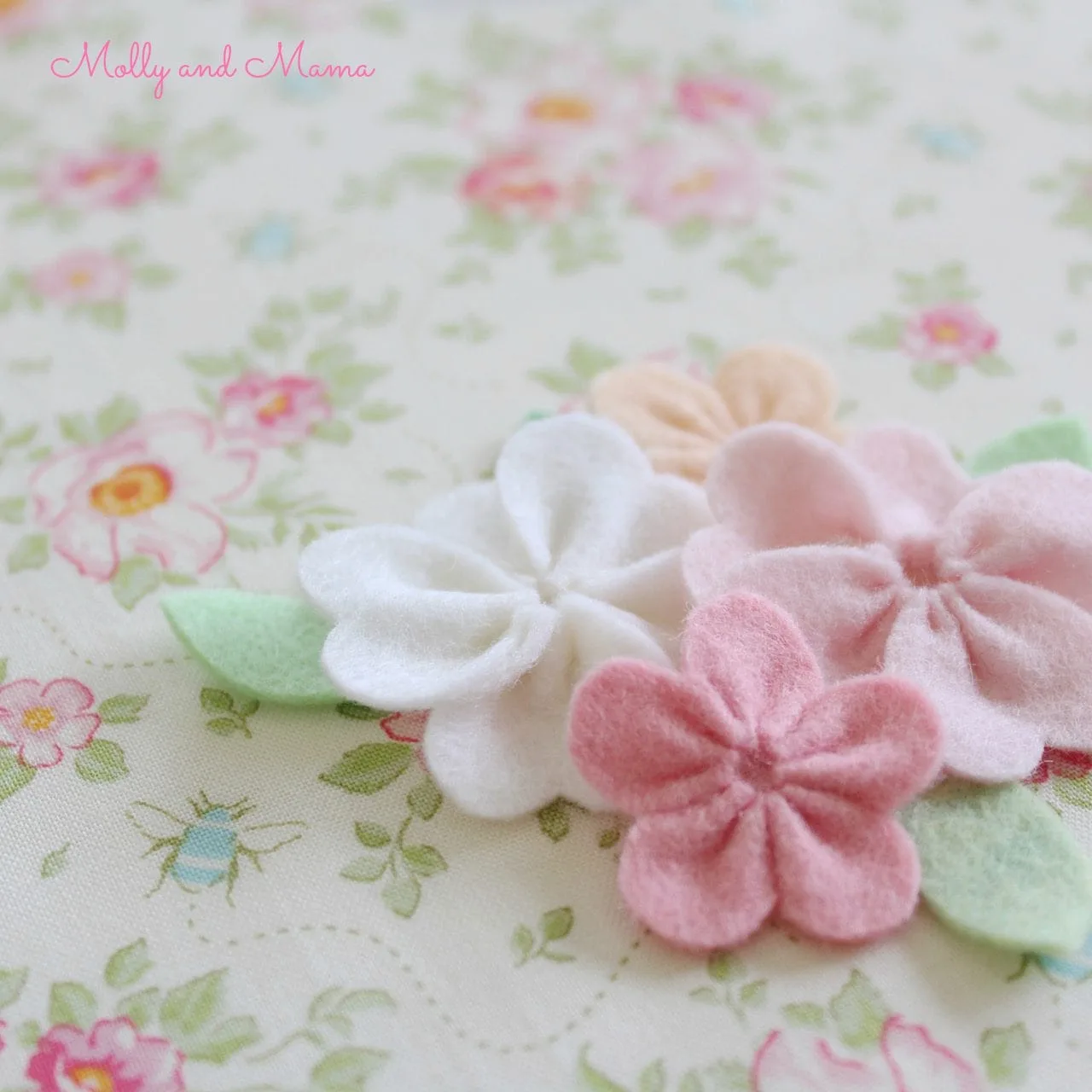 Felt flowers and pretty florals