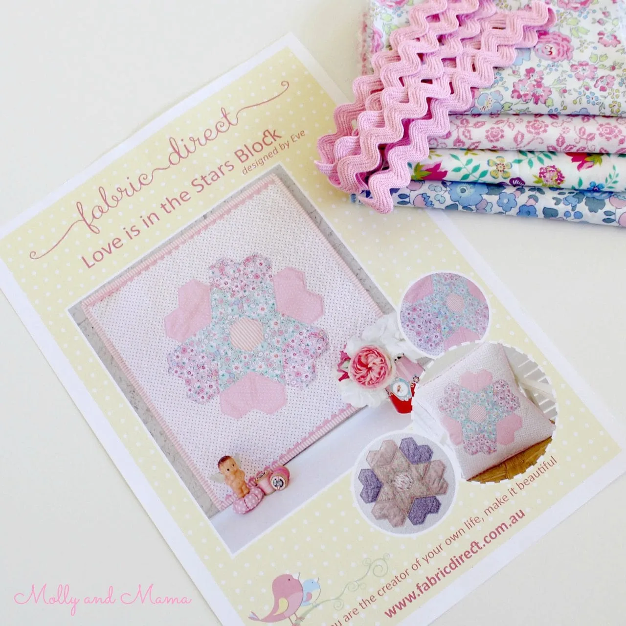 The Love is in the Stars pattern from Fabric Direct